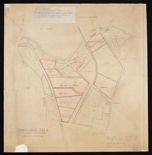 [Creator unknown] :Industrial area, Hutt Valley settlement [map with ms annotations]. [1943?]