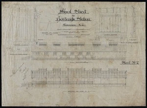 Clere, Fitzgerald & Richmond (Firm) :Wool shed for Bowlands Station, Wairarapa, N Z. Clere, Fitzgerald and Richmond, J S S architects [John Sydney Swan] Sheet no. 2. 16 11 1897
