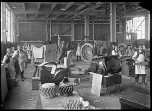 Hutt Railway Workshops, Woburn. The pattern shop, 1930