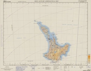 High altitude aeronautical map. North Island.