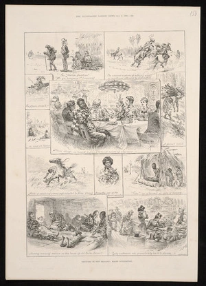 Begg, Samuel, 1845-1919 :Sketches in New Zealand; Maori civilisation / S. Begg. The Illustrated London news, Oct. 2, 1886 - [page] 356.