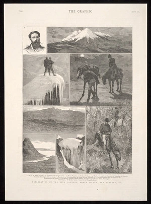 Artist unknown :Exploration in the King Country, North Island, New Zealand, III. The Graphic, Sept. 6, 1884, [page] 244.