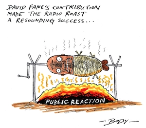 Dave Fane's contribution made the radio roast a resounding success... 28 June 2010