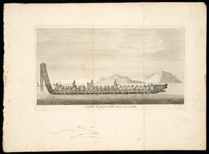 [Parkinson, Sydney], 1745?-1771 (after) :Battello da guerra della nuova Zelanda / Vinc. Aloja inc. [1790-1815?]