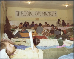 Māori Land March demonstrators bedding down for the night at Te Hapua marae