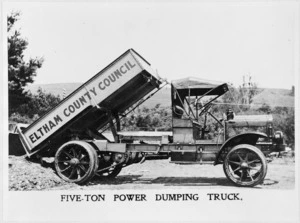 Eltham County Council White five-ton power dumping truck