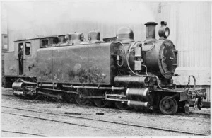 E class steam locomotive 'Pearson's Dream', NZR no 66, 2-6-6-0T, as altered with outside exhaust.