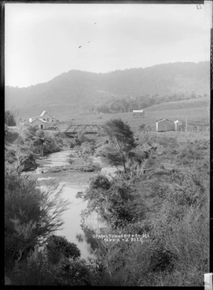 Oparau township and bridge, Waikato
