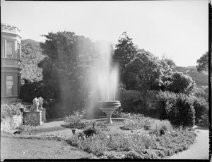 Fountain in action, Homewood, Karori, Wellington