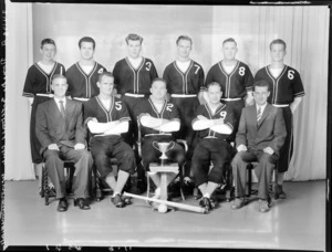 Poneke Softball Club, Intermediate grade, 1961-1962, with trophy