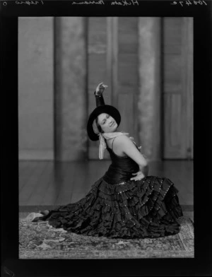 Dancer Miriama Heketa posing in flamenco costume