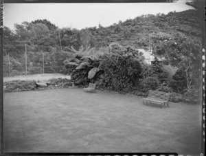 Lawn and tennis court at Homewood, Karori, Wellington