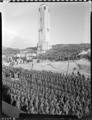 Carillon War Memorial opening, Wellington, Anzac Day 1932