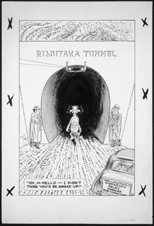 Lodge, Nevile Sidney, 1918-1989 :Rimutaka Tunnel. Evening Post. 11 June 1955.