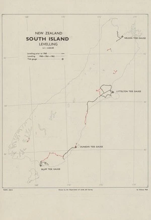 South Island levelling / drawn by the Department of Lands and Survey.