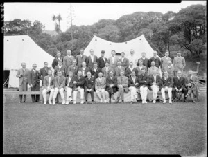 Wellington College cricket group [of Old Boys?] with Lord Jellicoe