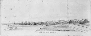 Browning, John Samuel, 1831-1909 :Gibson's Quay, Hokitika, Westland, N.Z. / J S B. - 1869.