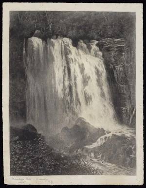 Sandys, Edward Roper Stapleton, b 1845 :Maro Kopa Falls - nr Kawhia, NZ / 400 ft. [ca 1888-1889]