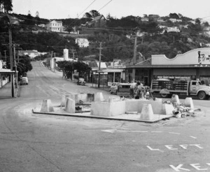Removal of tram shelter in Dundas street, Seatoun, Wellington
