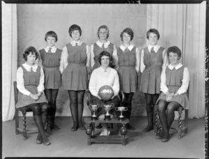 Onslow Basketball Club, Wellington, women's team of 1962, with trophies