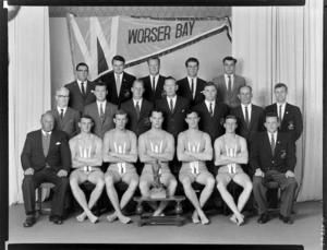 Worser Bay Surf Life Saving Club, Wellington, with the team of 1962, winners of the Cook Strait trophy