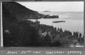 Landing of Anzac Corps at Gallipoli