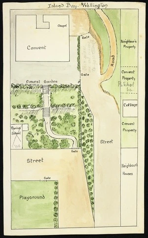 [Swan, John Sydney], 1874-1936 :[Convent of the Sacred Heart], Island Bay, Wellington [Site plan. 1906?]