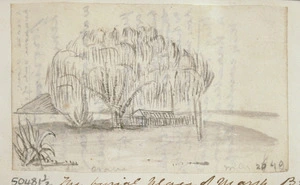 [Taylor, Richard], 1805-1873 :The burial place of Marsh Brown, Tauranga, Mar[ch] 26 1849.
