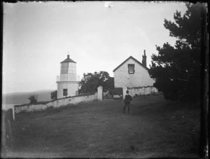Godley Head lighthouse and house, at the entrance to Lyttelton Harbour