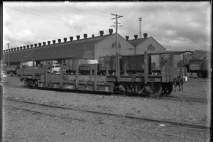 Rolling stock, Ud 1500 well wagon, in the railway yards at Wellington Railway Station.