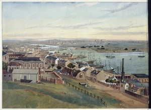 Hatton, Walter Scarlett, 1873-1938 :View of Sydney and harbour [1859?]