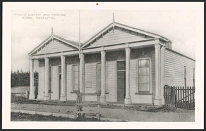 [Postcard]. Public Library and Reading Room, Carterton [1900s]
