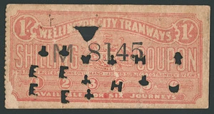 Wellington City Tramways: Available for six journeys [Last horse car ticket purchased 4 July 1904]