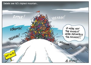 Debate over NZ's highest mountain... "If we're not the highest we're definitely the noisiest!" 14 August 2010