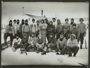 Members of the shore party, British Antarctic ("Terra Nova") Expedition (1910-13)