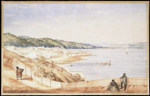 Barraud, Charles Decimus, 1822-1897 :[Wellington; Thorndon from the Terrace]. 1856