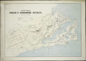 Sketch plan of Dunedin & surrounding districts / G.P.W..