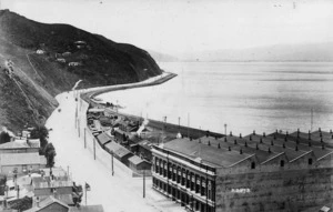 Part 1 of a 6 part panorama of Wellington Harbour during the 1913 Waterfront Strike