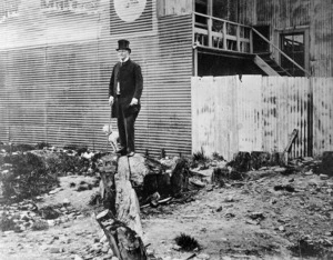 Little, K M :One photograph of John Plimmer standing on the remains of Noahs Ark