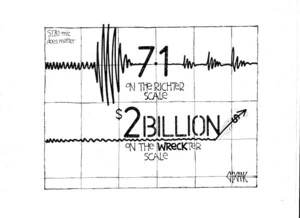 SIZE-mic does matter. 7.1 on the richter scale. $2 billion on the WRECKter scale. 6 September 2010
