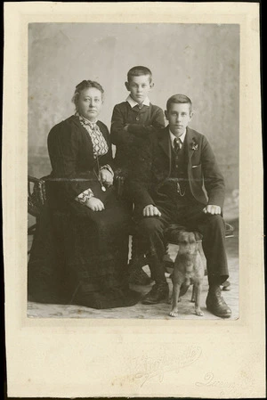 Woman and two boys - Photograph taken by Lafayette, Auckland