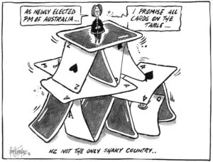 "As newly elected PM of Australia... I promise all cards on the table..." 8 September 2010