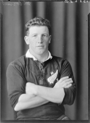 Archibald 'Archie' George McCormick, member of the All Blacks, New Zealand representative rugby union team