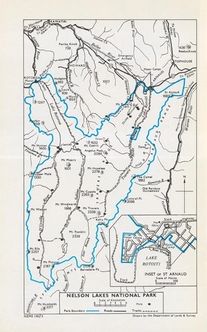 Nelson Lakes National Park / drawn by the Department of Lands & Survey.