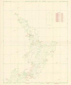 Aeronautical plotting chart ICAO 1:1,000,000. North Island, New Zealand.