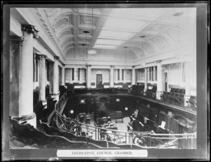 Legislative Council Chamber interior, Parliament Buildings, Wellington