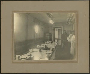 Dining table of ship "Julia Luckenbach"