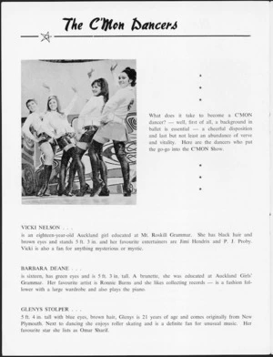 [Kerridge Odeon]: The C'Mon Dancers ... Vicki Nelson, Barbara Deane, Glenys Stolper [1968]