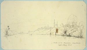 [Smith, William Mein] 1799-1869 :Sketch on the Manawatu River. Long Reach. North Island N. Z. [September 1841 or later?]