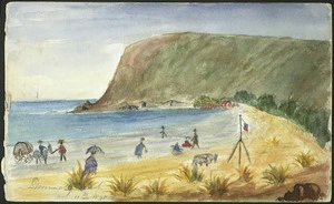 Medley, Mary Catherine (Taylor), b. 1835 :Sumner Beach, looking to Scarborough. 11 Oct 1895.
